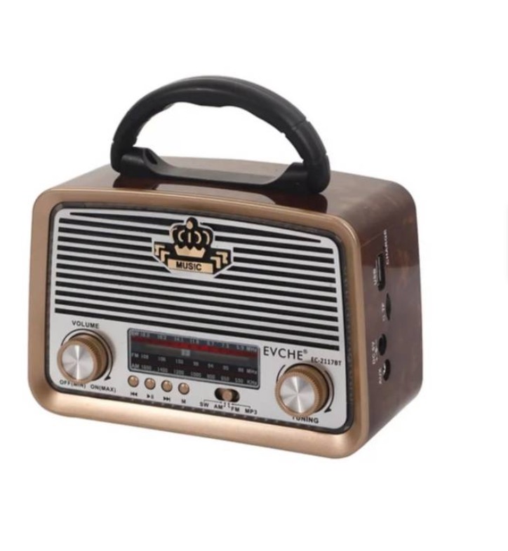 RADIO PORTATIL RECARGABLE AM FM MP3 09027 - 1