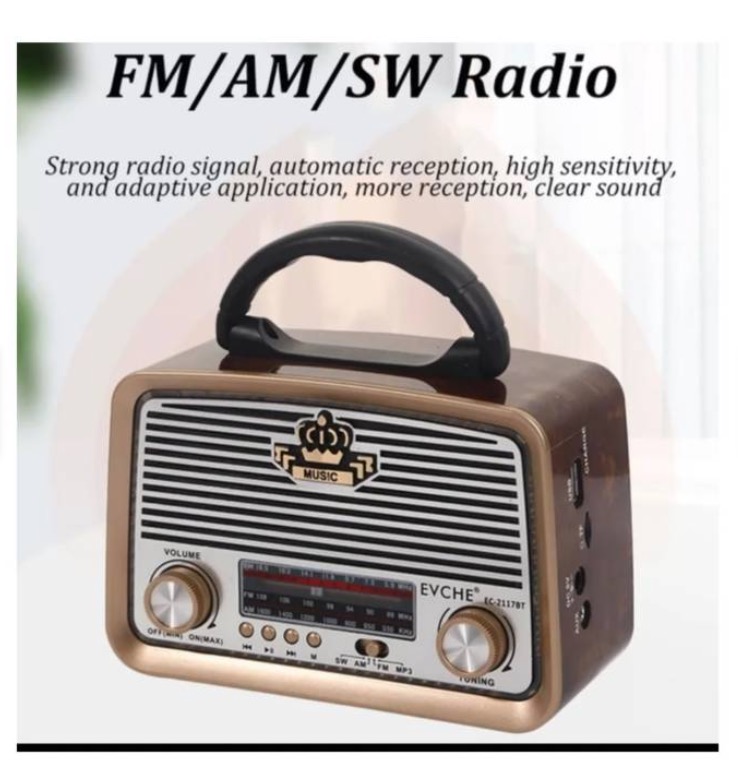 RADIO PORTATIL RECARGABLE AM FM MP3 09027 - 4