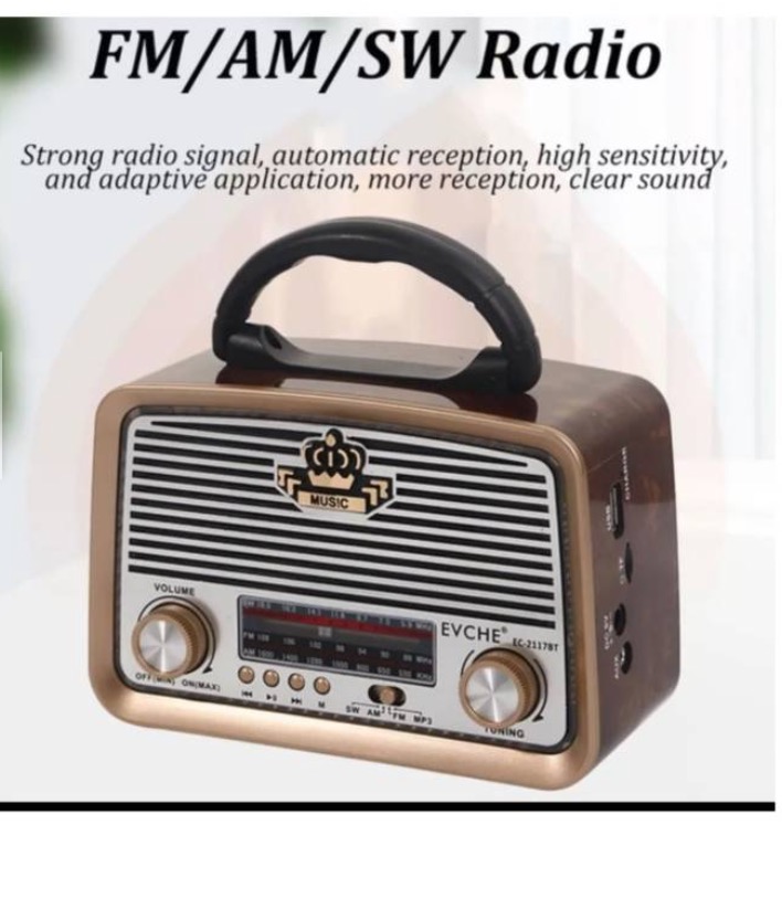 RADIO PORTATIL RECARGABLE AM FM MP3 09027 - 6