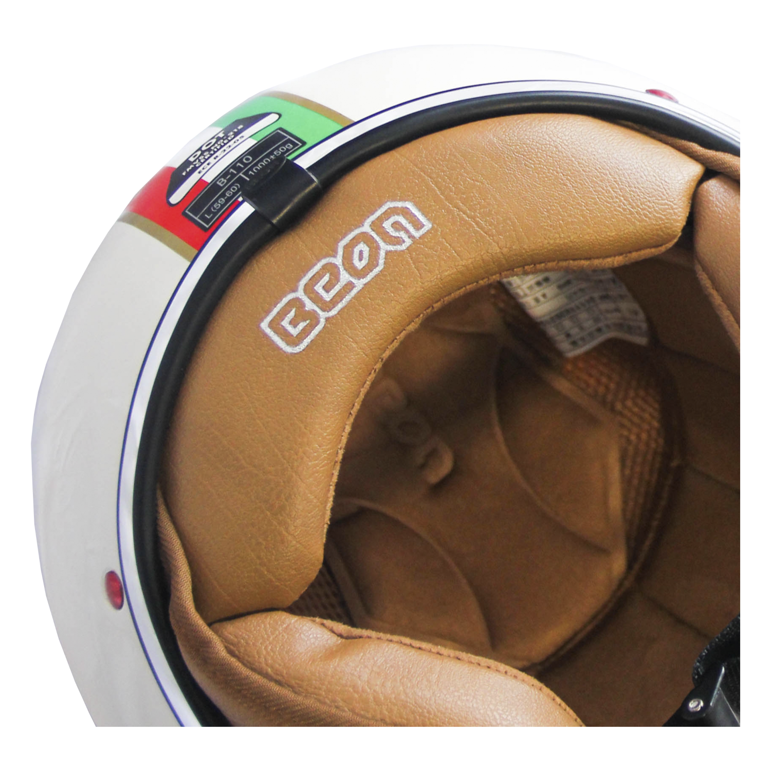 CASCO BEON CASRETGRM RETRO GRIS/BLANCO B110 - 2
