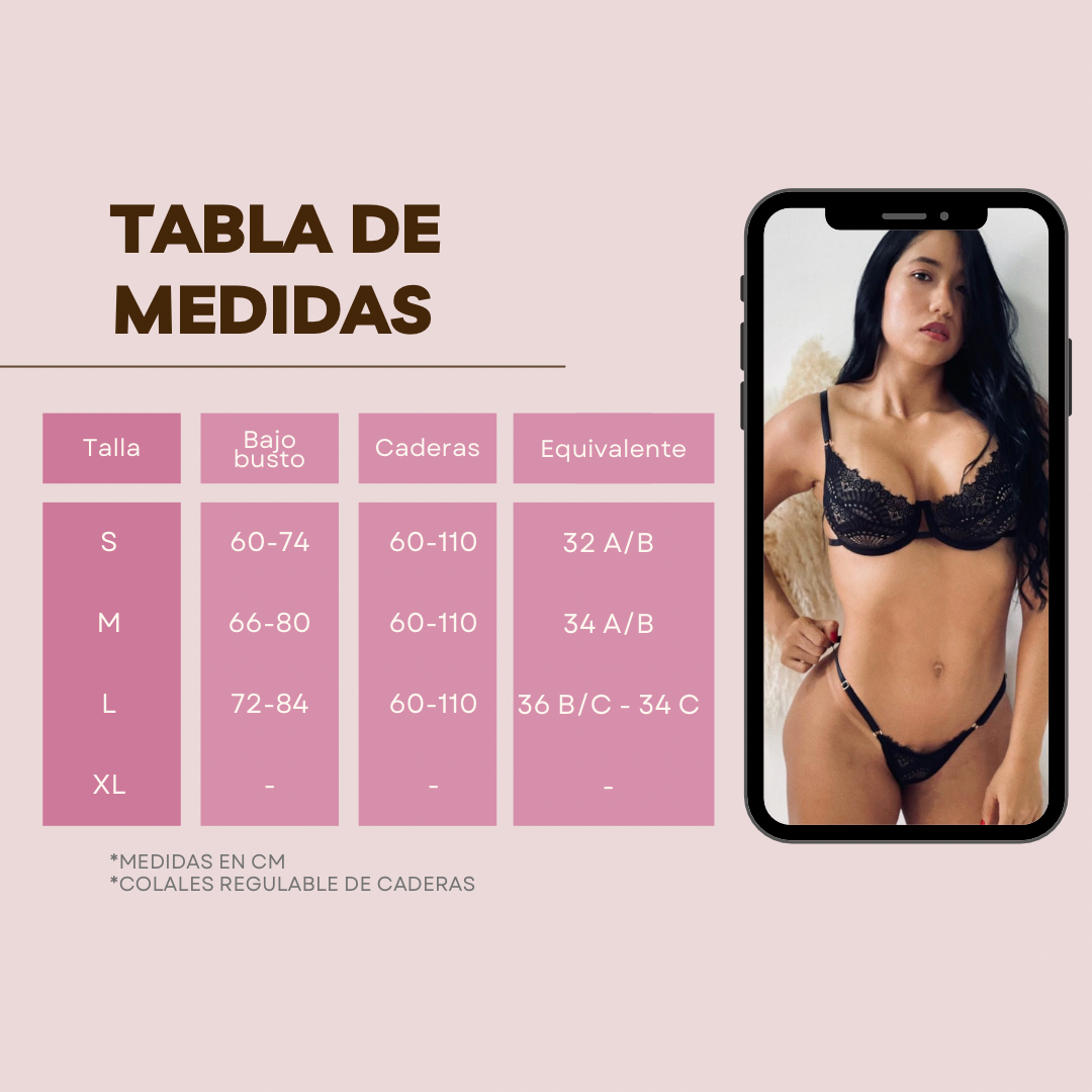 CONJUNTO LENCERIA KAROL 2 PIEZAS SEDUCTORA - 4
