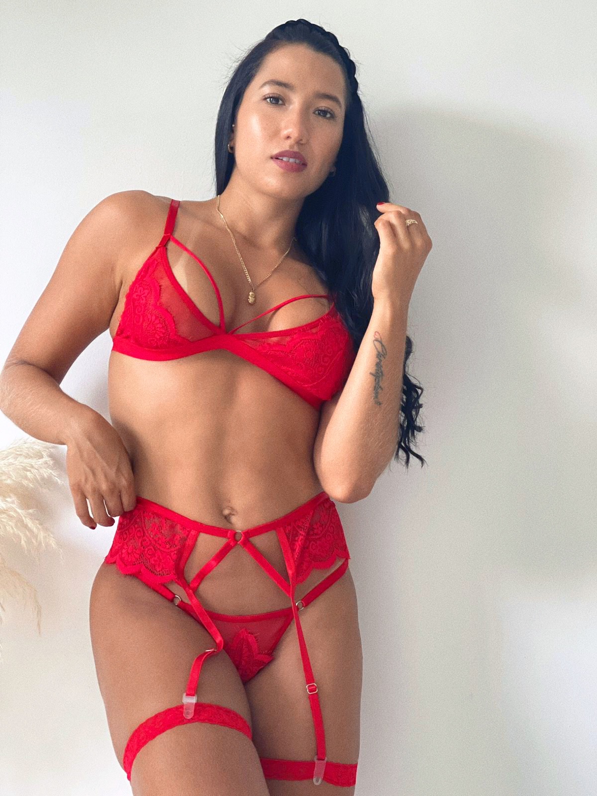 CONJUNTO LENCERIA GRECIA 4 PIEZAS SEDUCTORA - 1