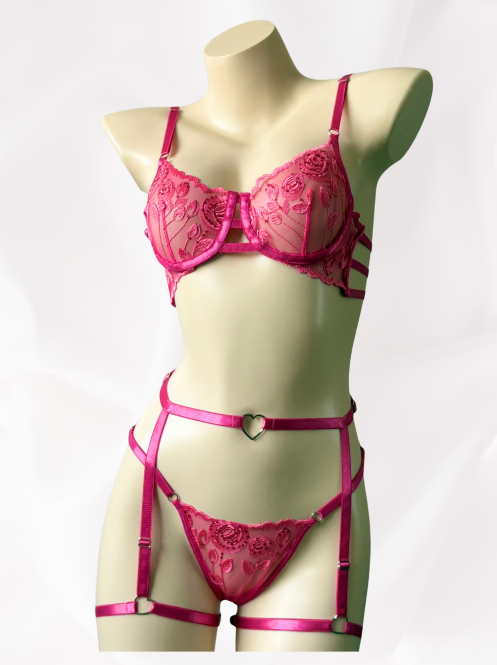 CONJUNTO LENCERIA AMARA 4 PIEZAS SEDUCTORA - 2