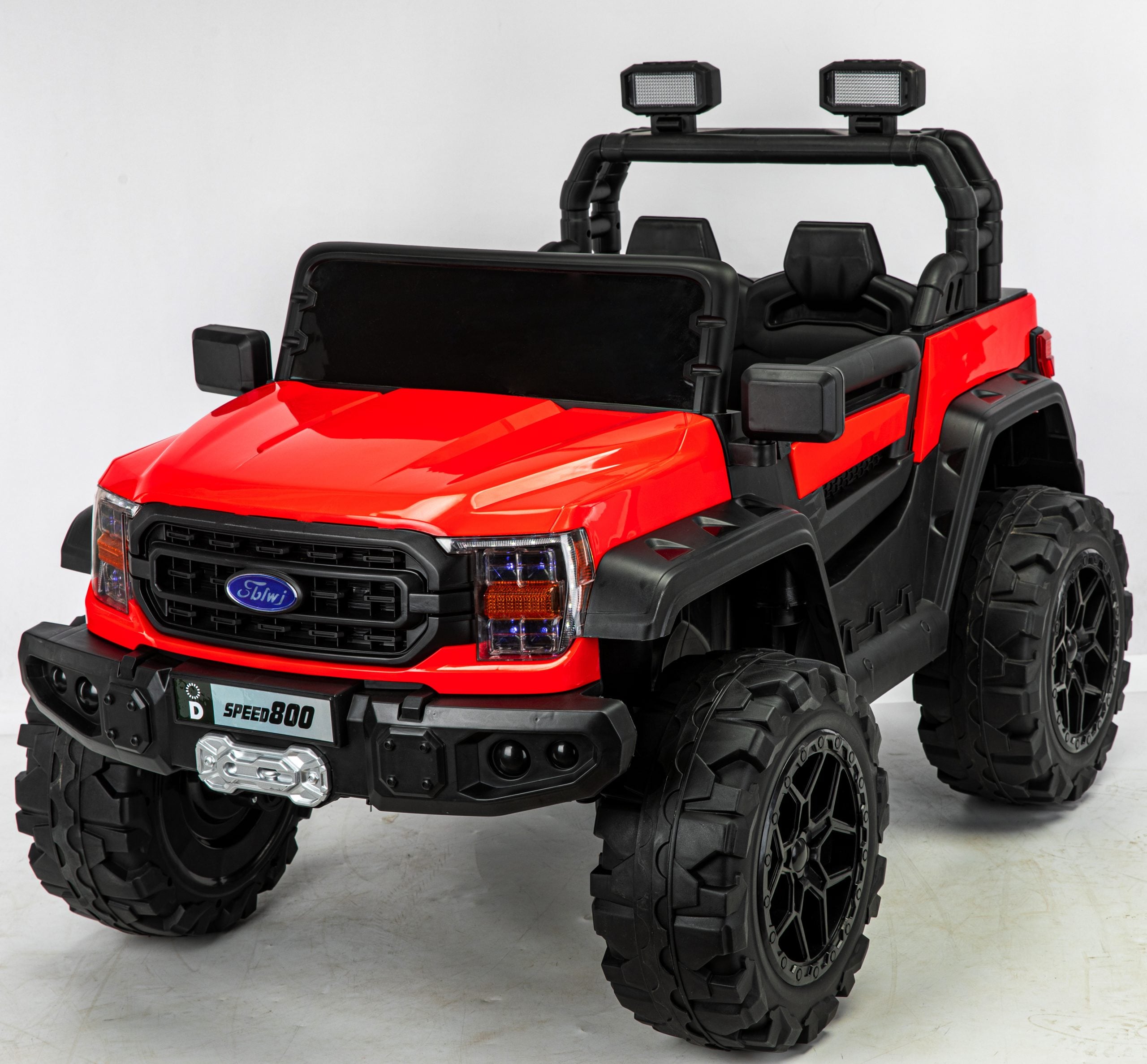 CAMIONETA A BATERÍA XL MONSTER TRUCK 4X4 REAL ROJO - 1