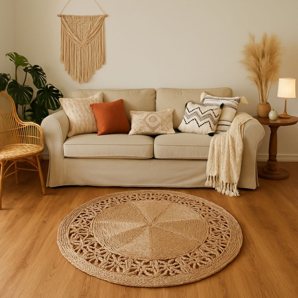 ALFOMBRA BOHEMIK MAITE NATURAL 150 X 150 CM - 1