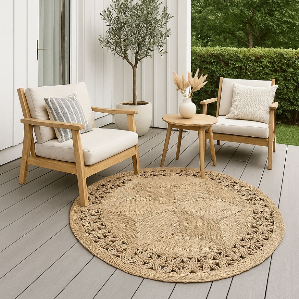 ALFOMBRA BOHEMIK MAITE NATURAL 150 X 150 CM - 7