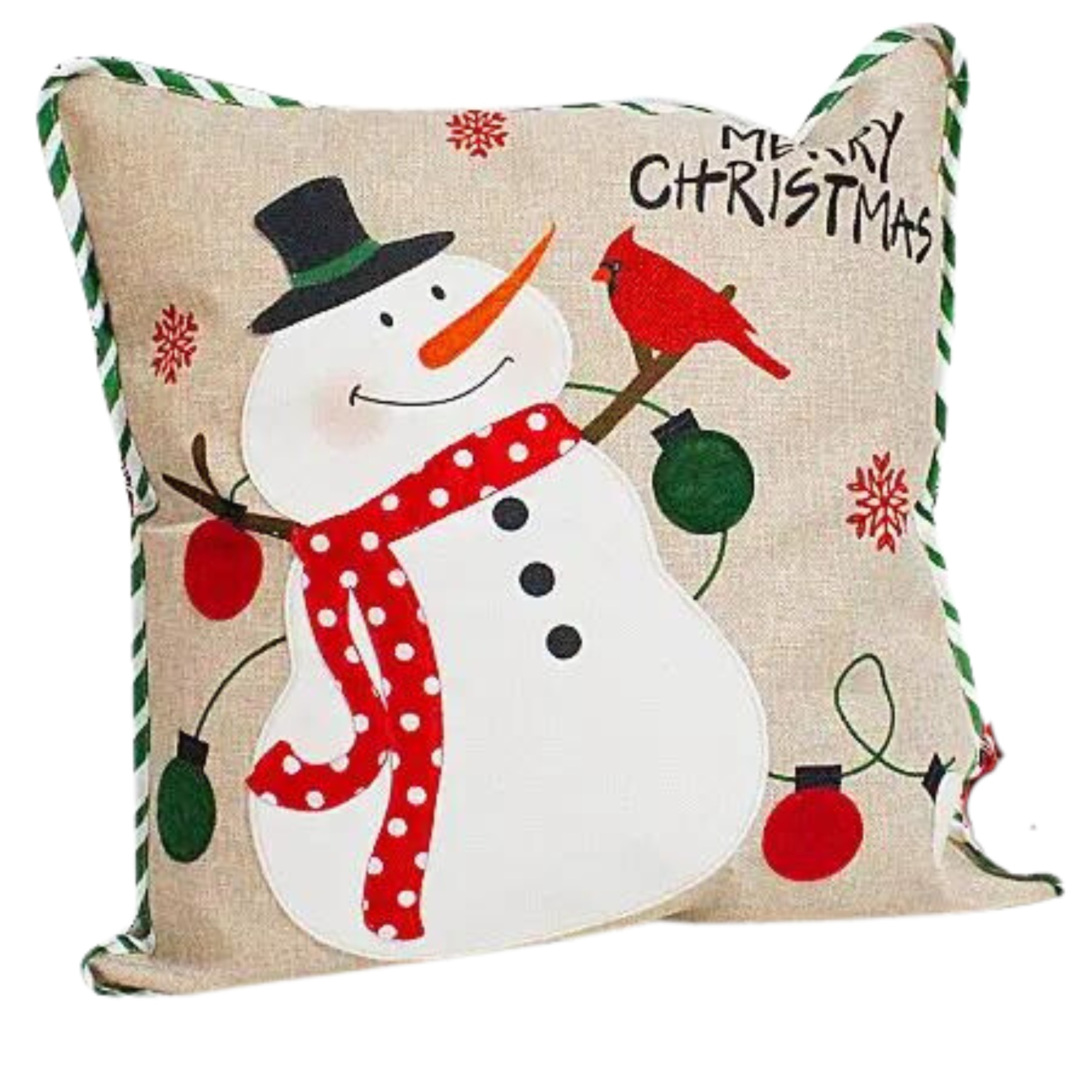 PACK 2 FUNDA COJÍN NAVIDEÑO MONO DE NIEVE - 1