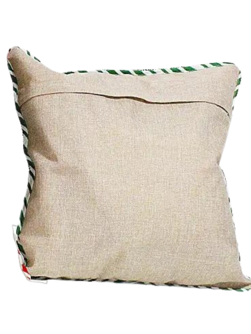 FUNDA COJÍN BOHEMIK MONO NIEVE PACK 2 NAVIDEÑO VIEJO PASCUERO 45 X 45 CM BEIGE - 3