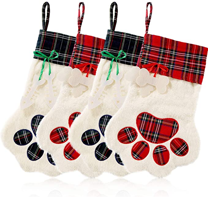 PACK 2 BOTAS NAVIDAD PATAS DE PERRITO Y GATITO - 1