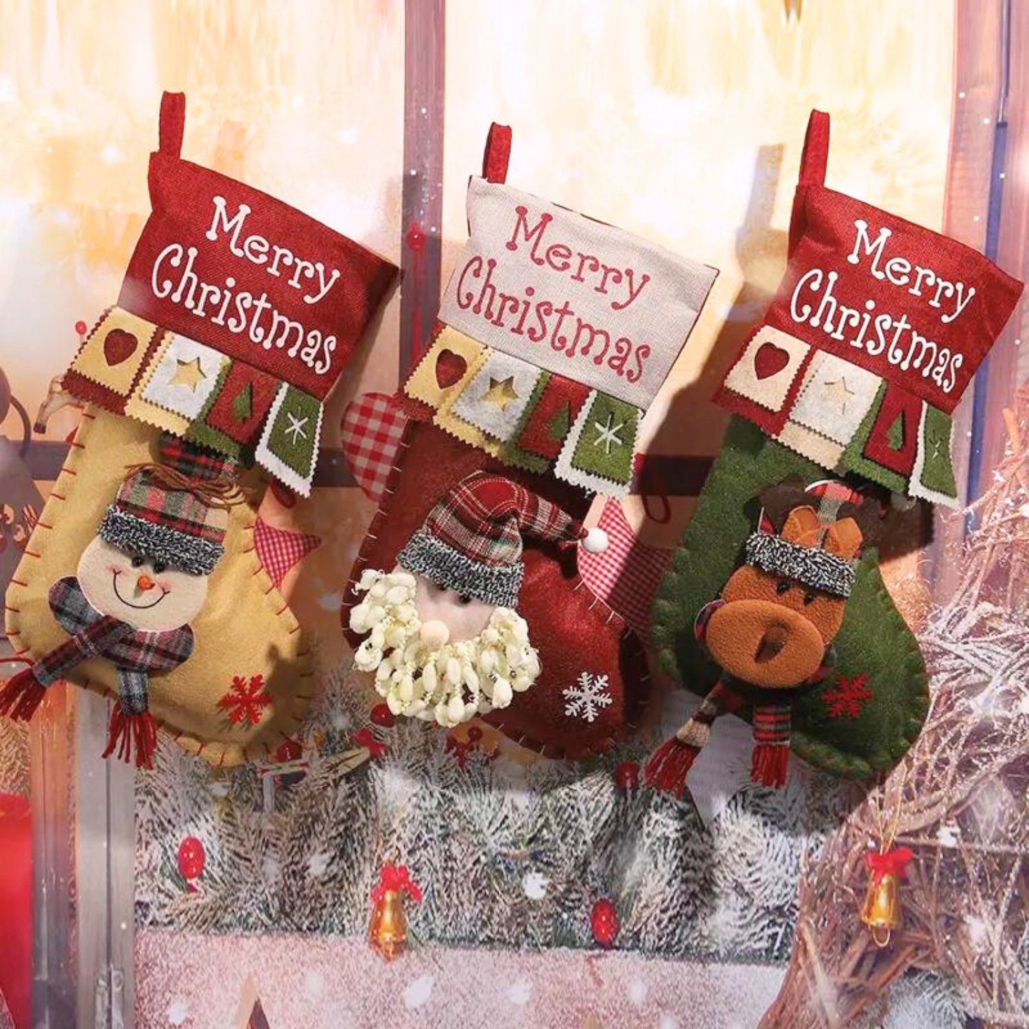 Pack 3 Botas Navideñas Fondo Multicolor - 2