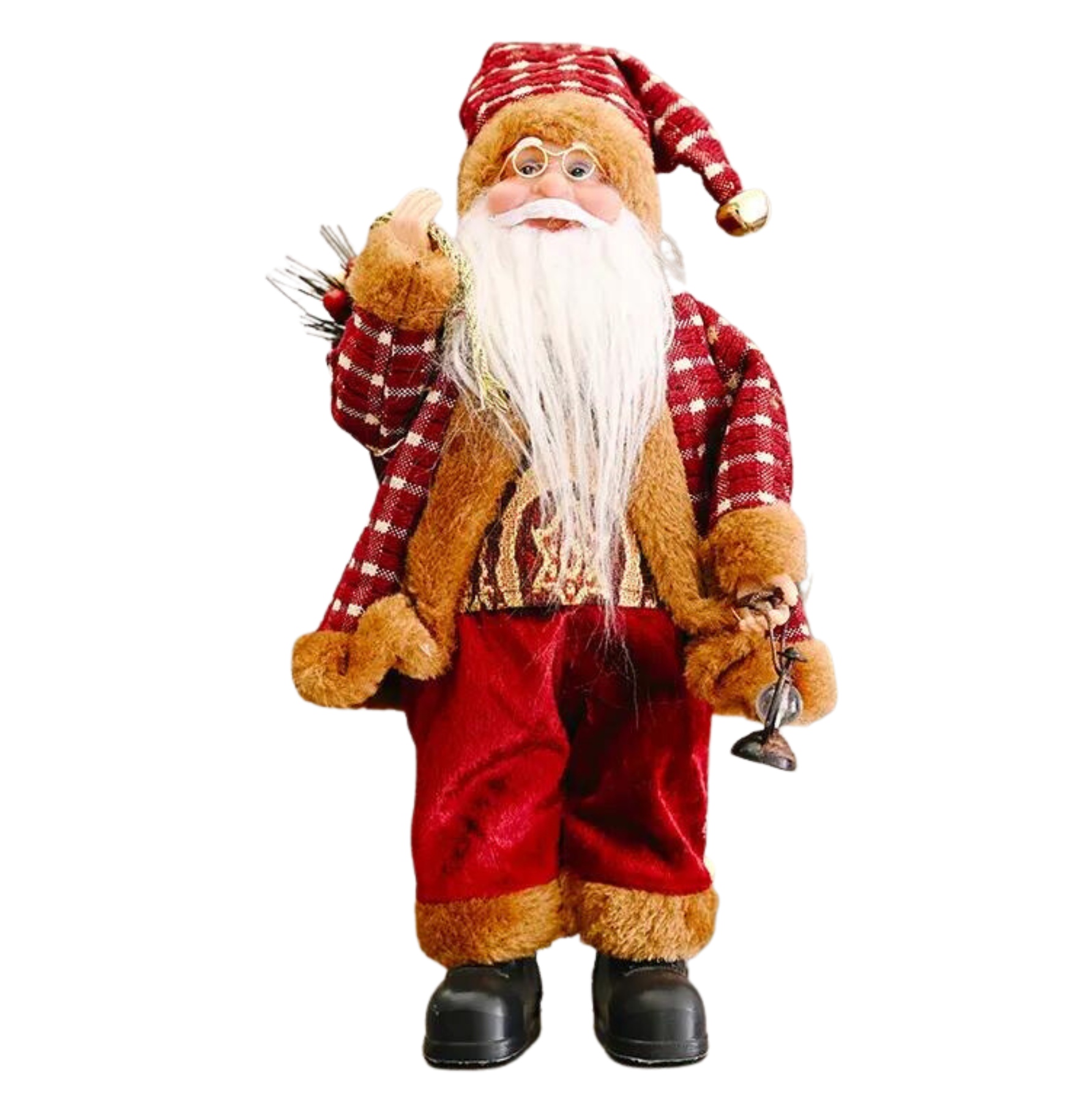 Muñeco de Navidad Viejo Pascuero Chaqueta Escoses - 1