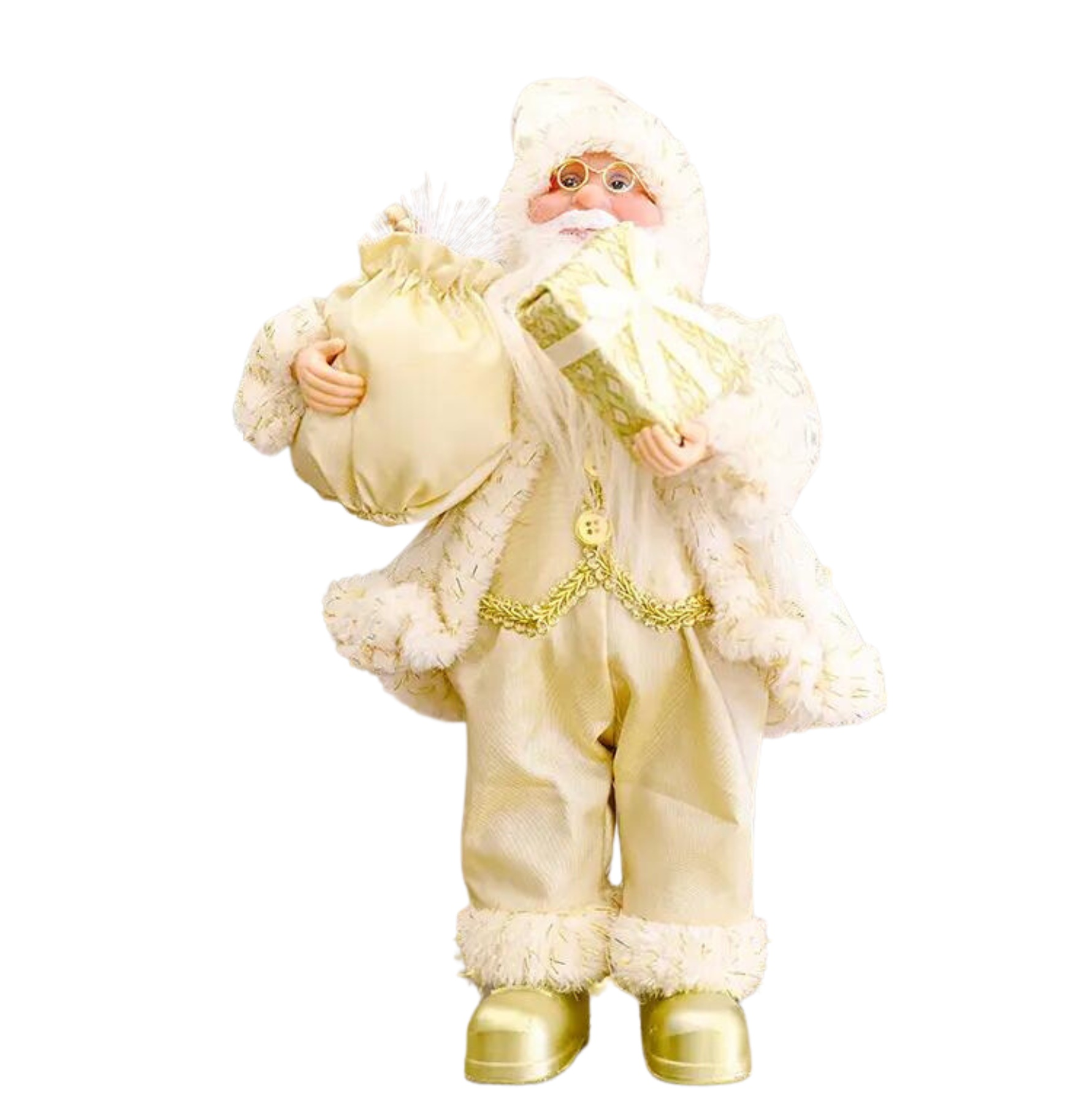 MUÑECO VIEJO PASCUERO TRAJE AMARILLO - 1