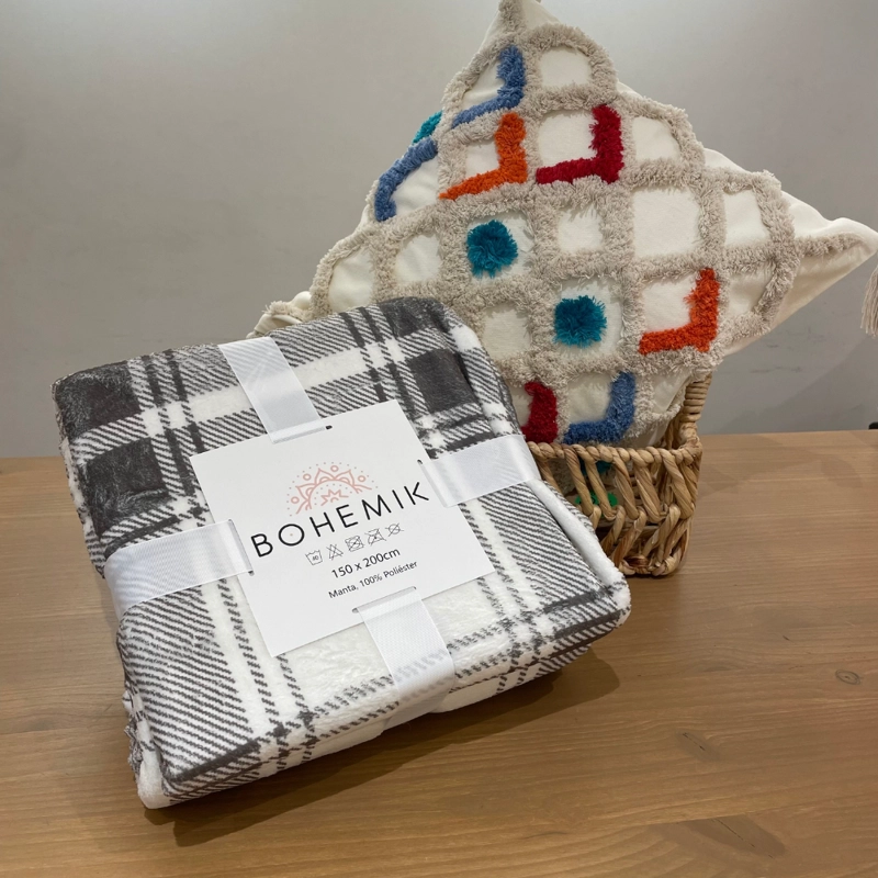 MANTA BOHEMIK SOFT TARTAN GRAY MULTICOLOR - 2