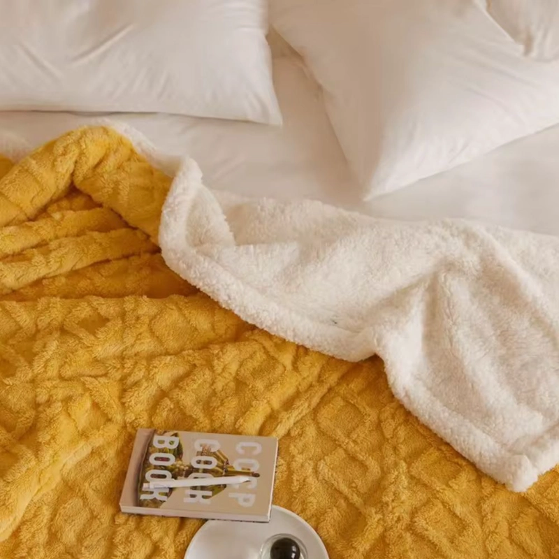 MANTA BOHEMIK JACQUARD SHERPA AMARILLA AMARILLO - 5