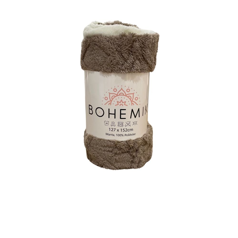 MANTA BOHEMIK JACQUARD SHERPA CAFE - 1