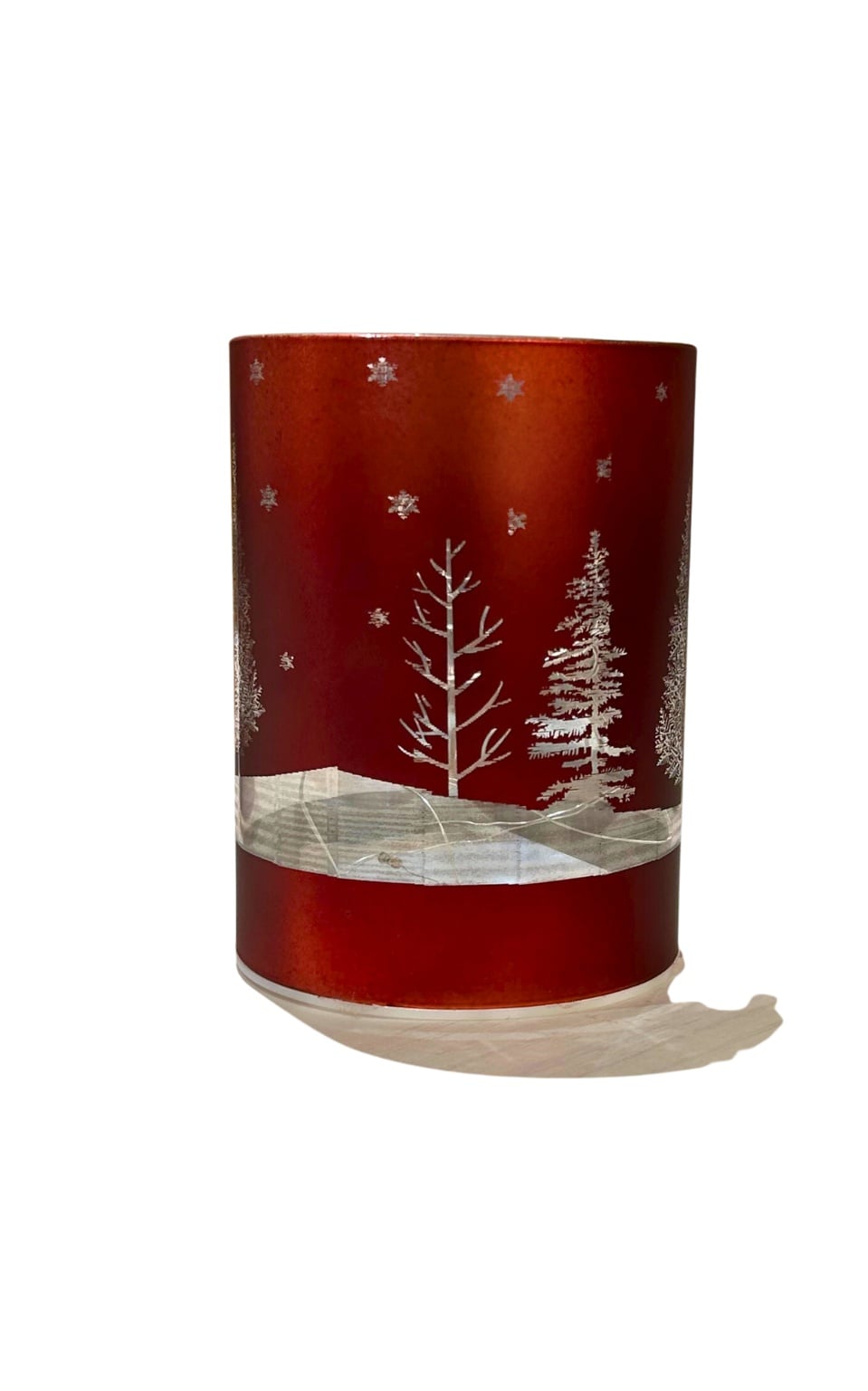 PORTAVELA DE LUZ LED NAVIDEÑO ROJO - 3