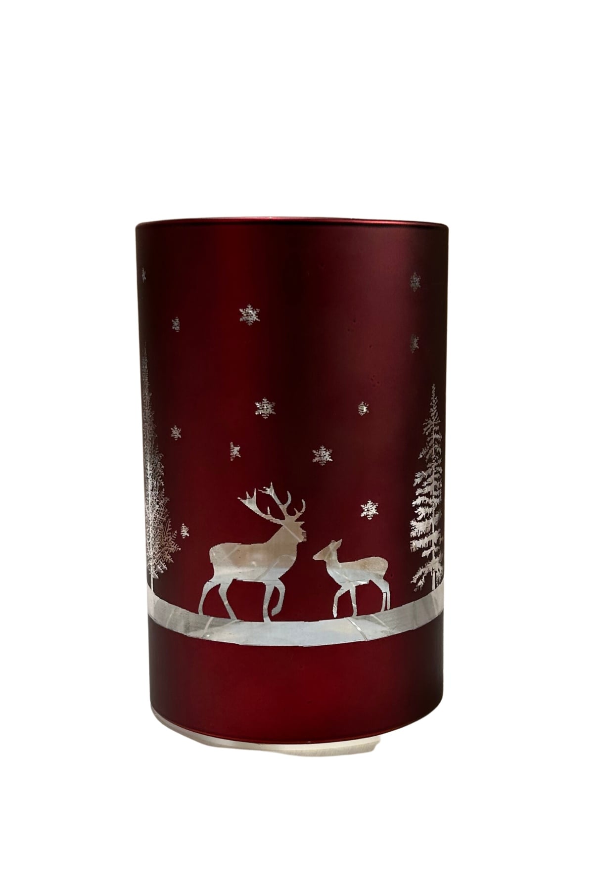 PORTAVELA DE LUZ LED NAVIDEÑO ROJO - 5
