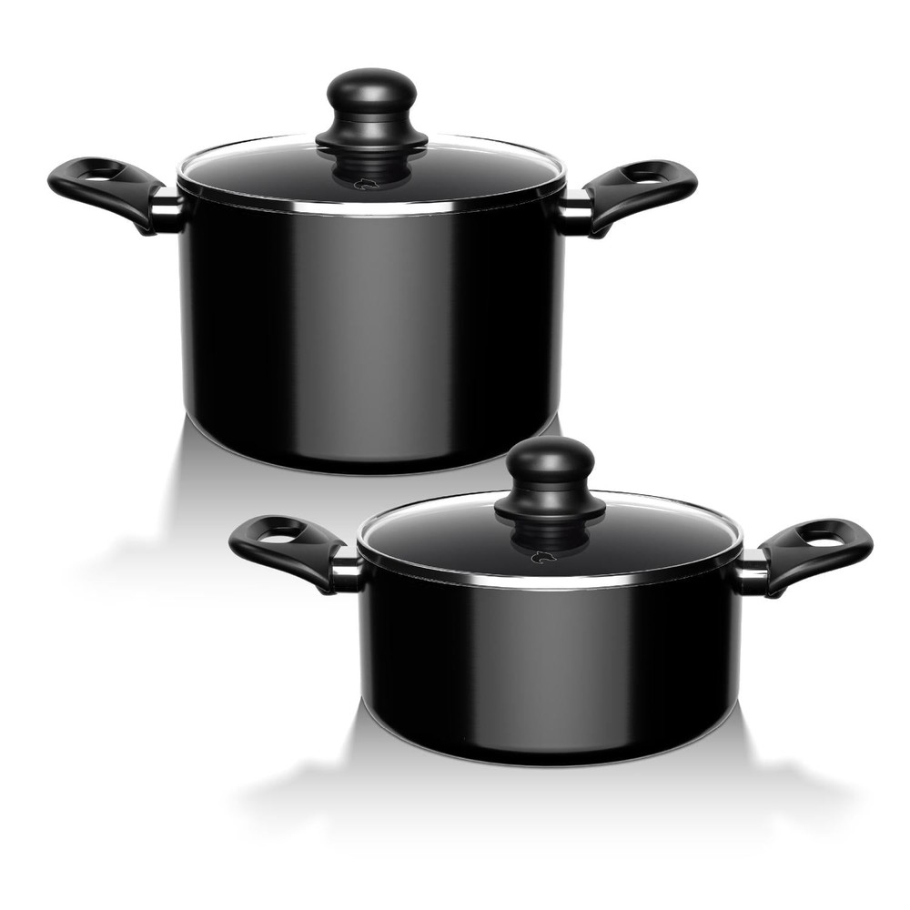 BATERIA DE COCINA 15PZAS ALUMINIO ANTIADHERENTE NEGRO WOLF - 4