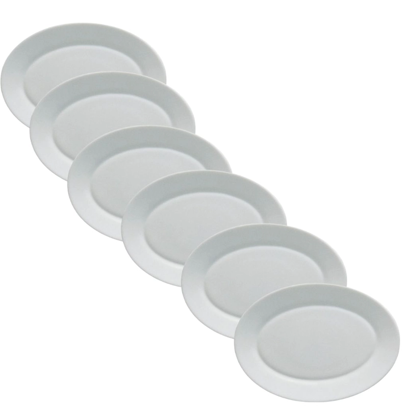 PACK DE 6 PLATOS FUENTE OVALADA VIDRIO TEMPLADO BLANCO 30 CM - 2