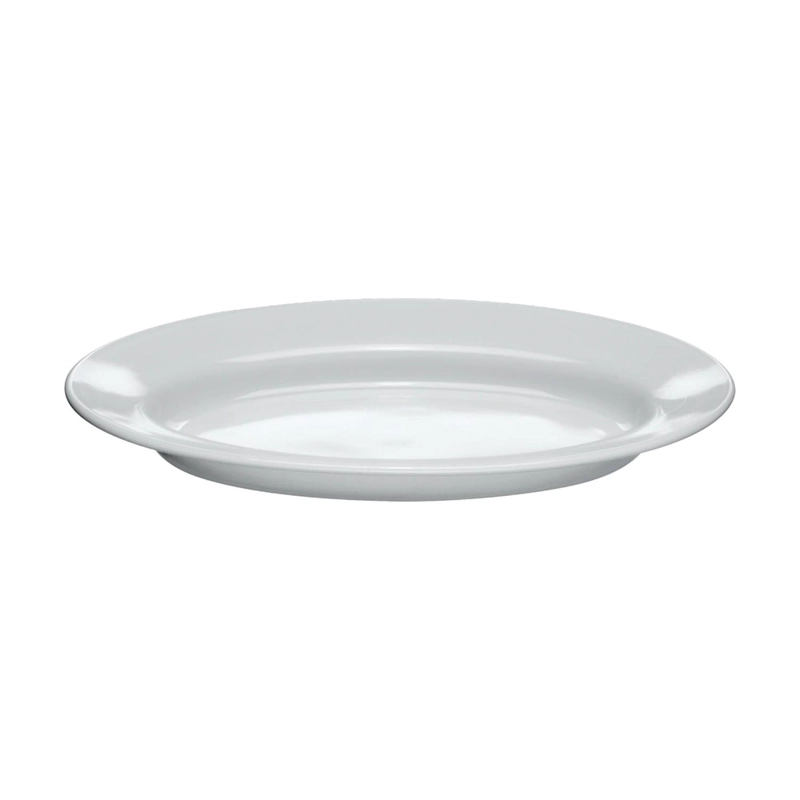 PACK 6 PLATOS FUENTE OVALADO VIDRIO TEMPLADO BLANCO 22 CM - 2