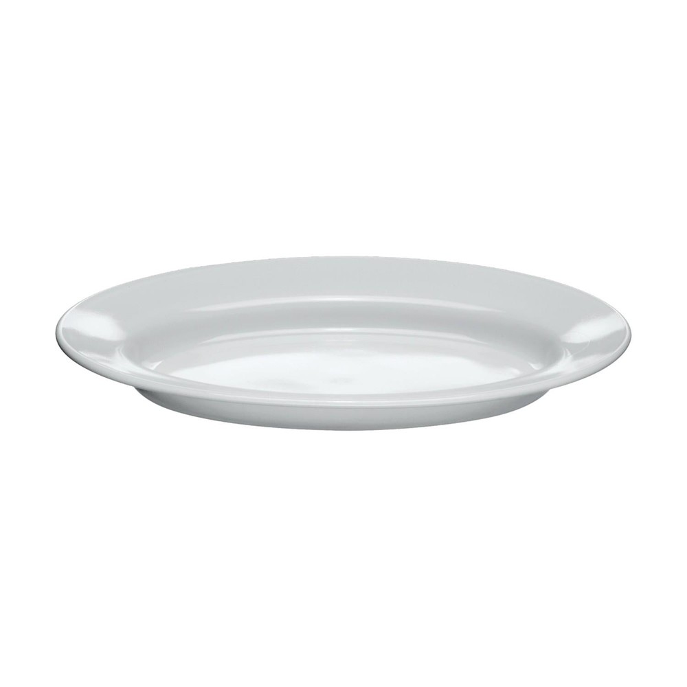 PACK 6 PLATOS FUENTE OVALADO VIDRIO TEMPLADO BLANCO 22 CM - 2