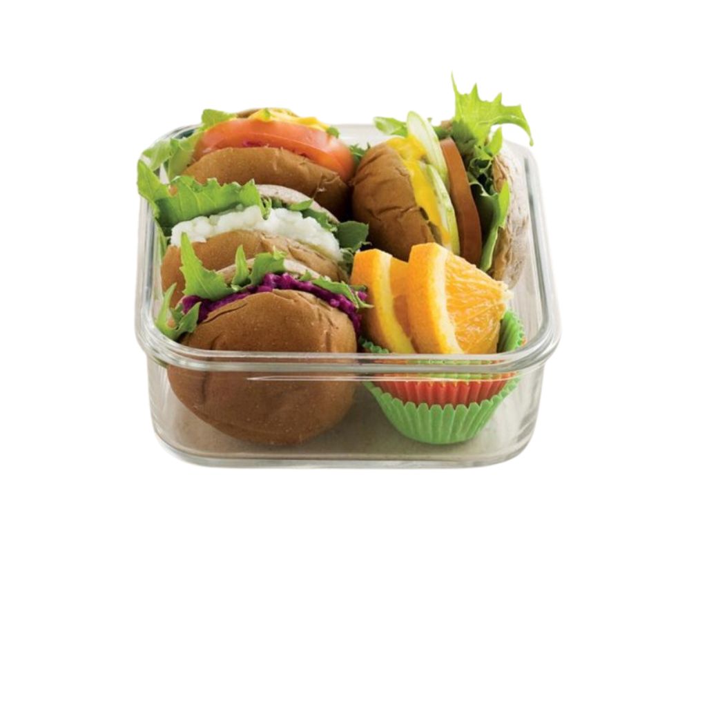 PACK DE 3 CONTENEDORES DE VIDRIO HERME TICO RECTANGULAR 400 ML - 4