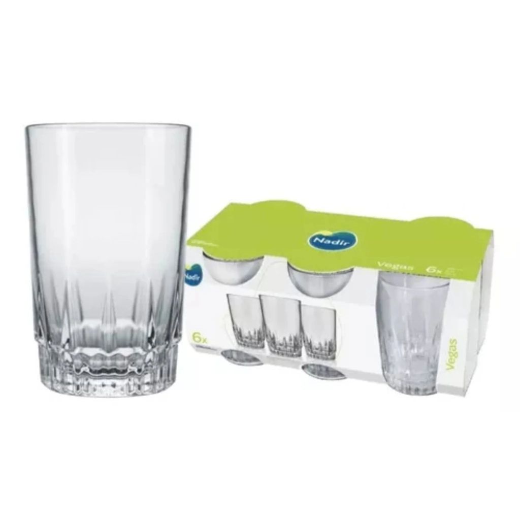 SET 6 VASOS JUGO VEGAS 240CC - 1