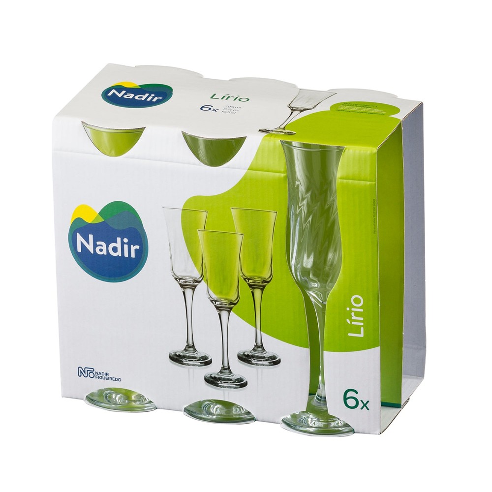 SET 6 COPAS FLUTE LIRIO 195CC - 2