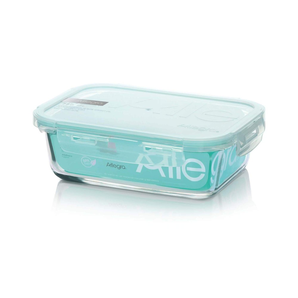 PACK DE 3 CONTENEDORES HERMETICO VIDRIO RECTANGULAR DE 1,5 LITROS ALLEGRA - 2