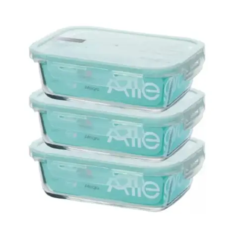 PACK DE 3 CONTENEDORES HERMETICO VIDRIO RECTANGULAR DE 1,5 LITROS ALLEGRA - 3