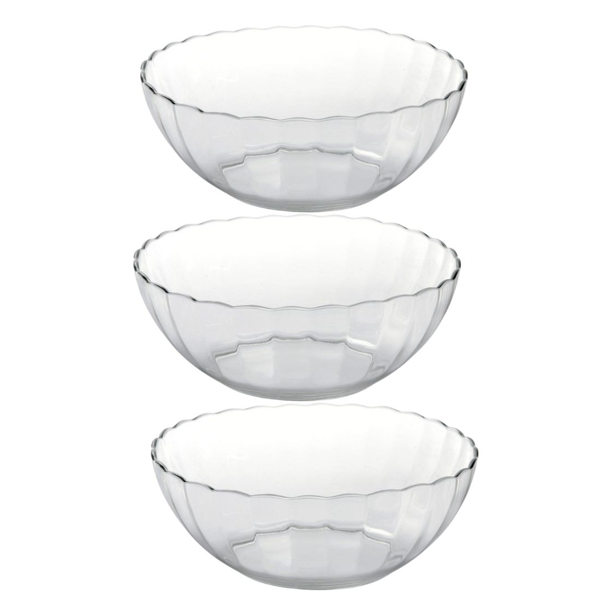 PACK DE 3 ENSALADERA DE 1 LT BELLA VIDRIO TEMPLADO MARINEX - 1