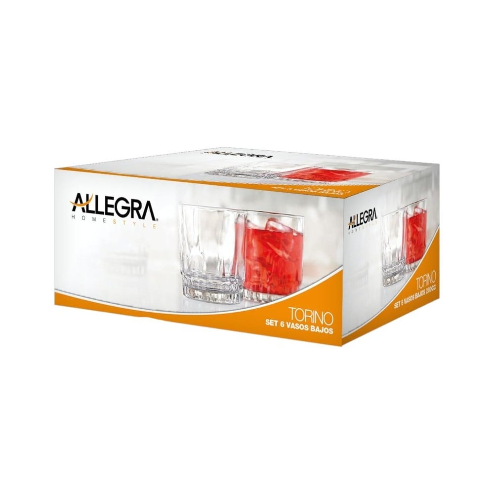 SET 6 VASOS DE VIDRIO BAJOS 280ML ALLEGRA - 2