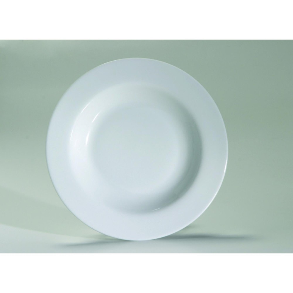 SET DE 6 PLATOS DE PORCELANA BLANCA 30.5 CM CORONA - 2