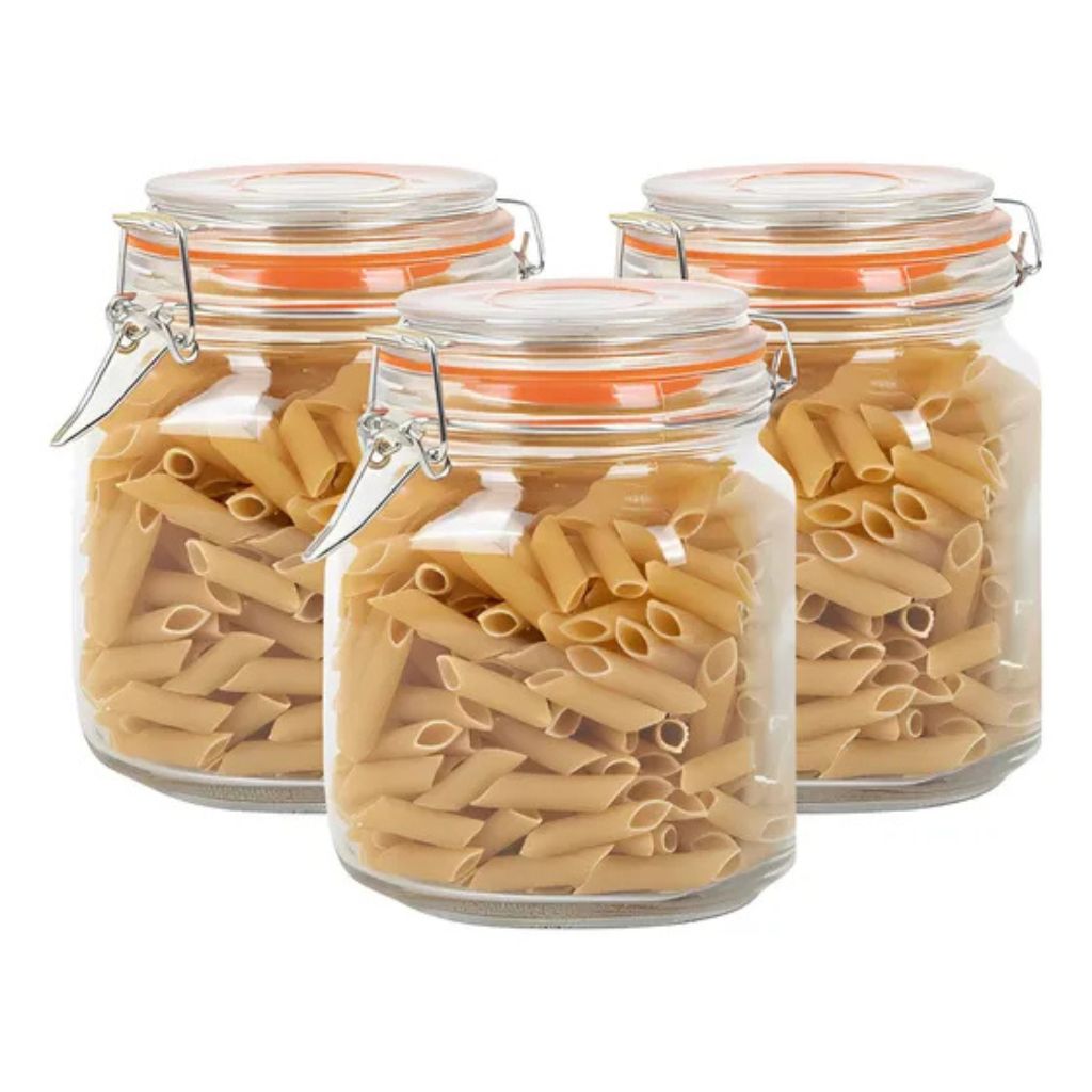 PACK DE 3 FRASCOS DE VIDRIO CON TAPA HERME TICA 1L ALLEGRA - 3