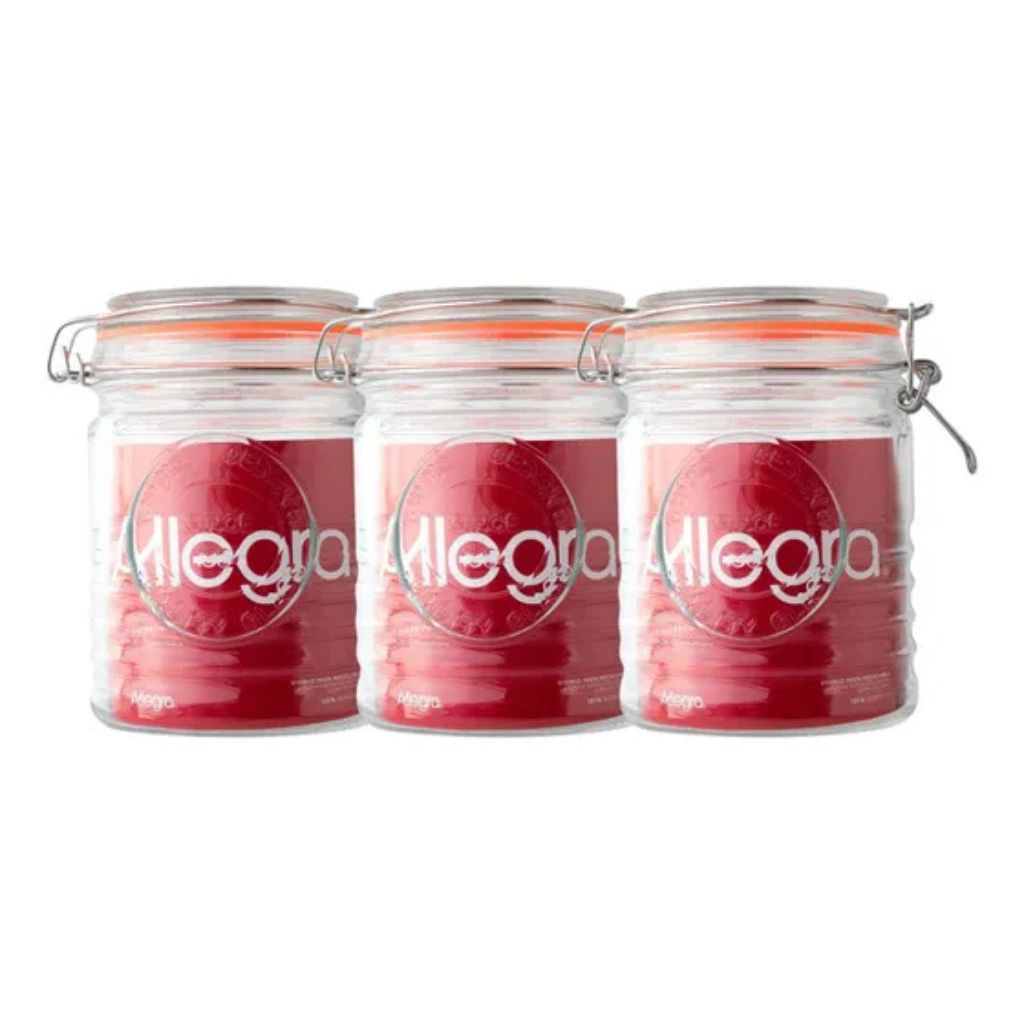 PACK DE 3 FRASCOS CON TAPA DE VIDRIO 750ML ALLEGRA - 1