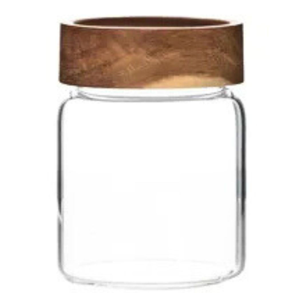 SET DE 3 FRASCOS DE VIDRIO CON TAPA DE MADERA 750 ML - 2