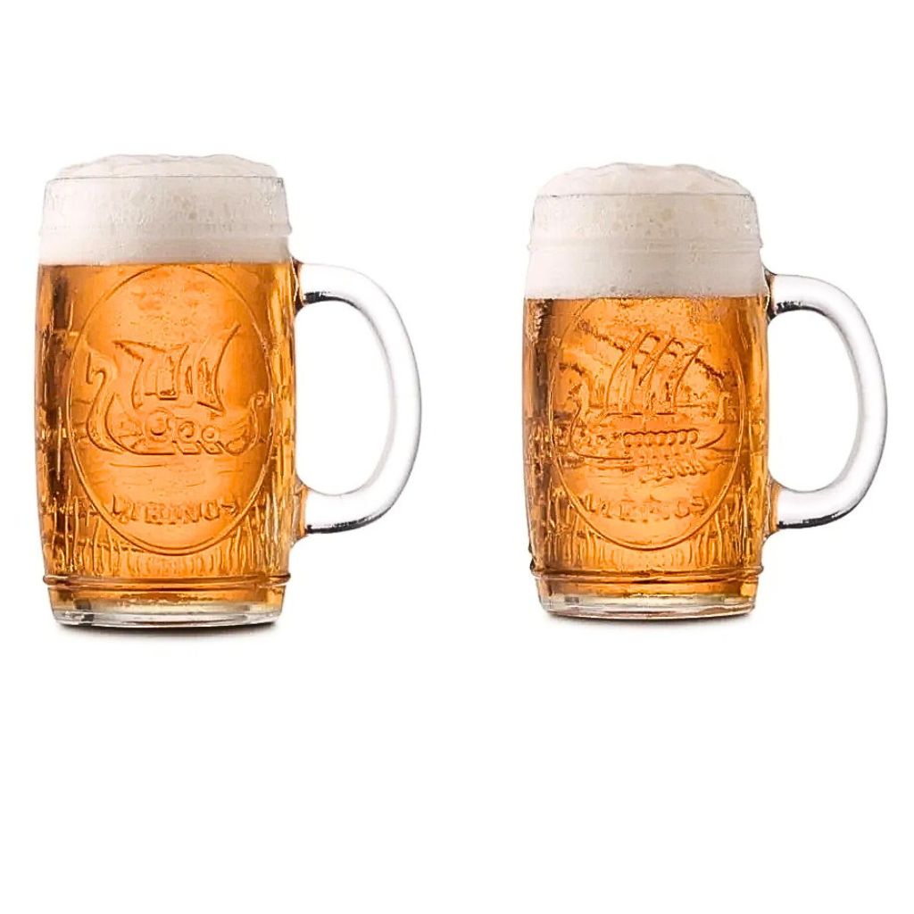 SET DE 4 VASOS CERVECEROS DE VIDRIO 480 ML VIKINGS - 4