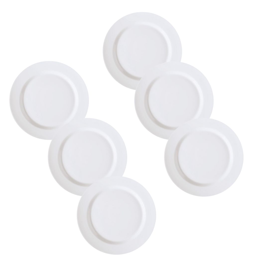 SET DE 6 PLATOS BAJO PORCELANA BLANCO 25 CM CORONA - 1