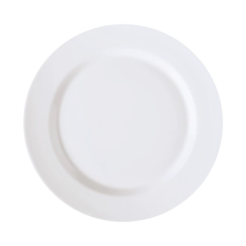 SET DE 6 PLATOS BAJO PORCELANA BLANCO 25 CM CORONA - 2