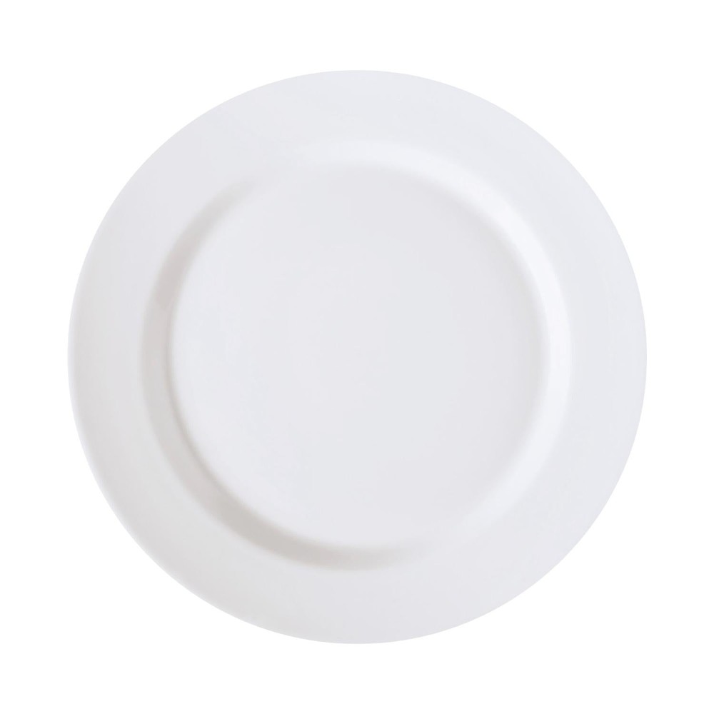 SET DE 6 PLATOS BAJO PORCELANA BLANCO 25 CM CORONA - 2