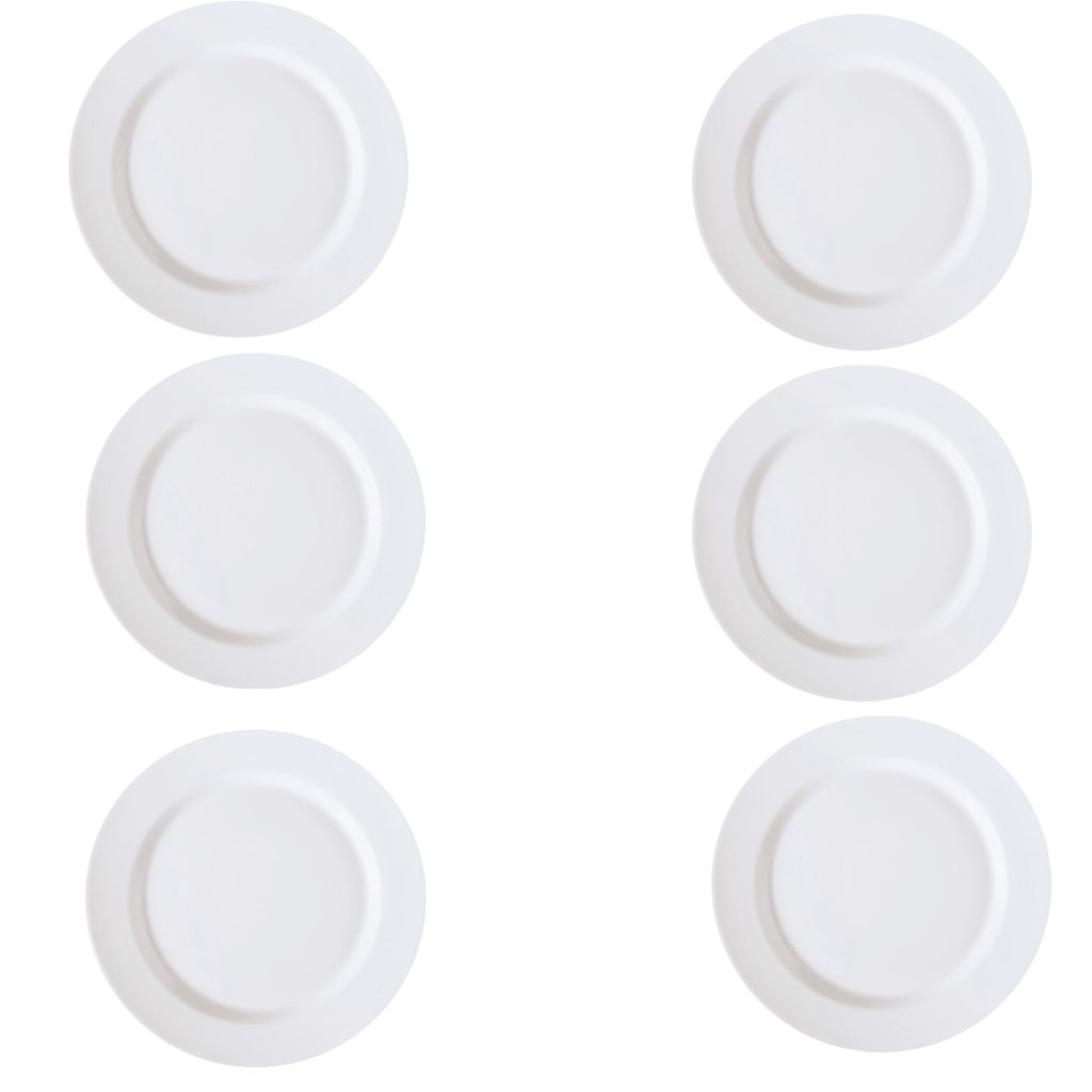 SET DE 6 PLATOS BAJO PORCELANA BLANCO 25 CM CORONA - 3