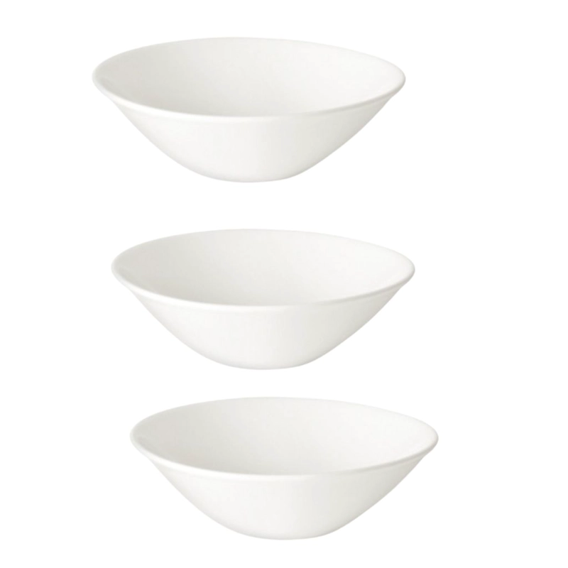 SET DE 3 ENSALADERAS DE PORCELANA 21CM 1LT CORONA - 1