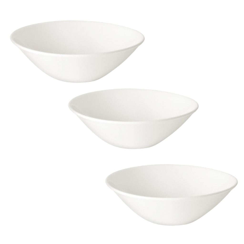 SET DE 3 ENSALADERAS DE PORCELANA 21CM 1LT CORONA - 3