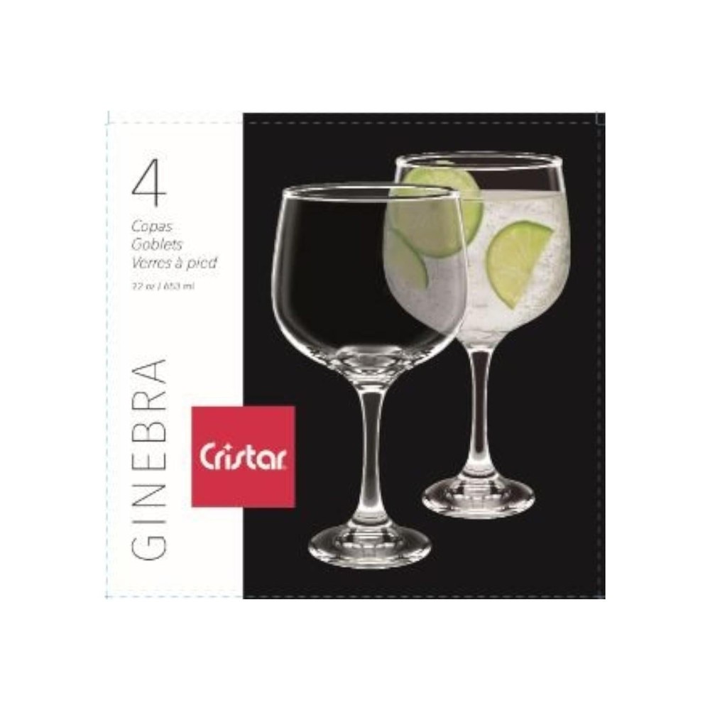 SET 4 COPAS DE VIDRIO PARA GINTONIC 653ML CRISTAR - 3