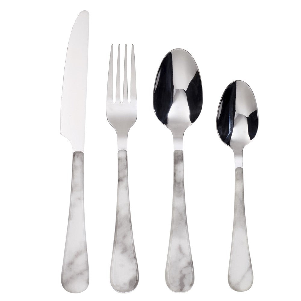 SET CUCHILLERIA SMOKE MARBLE 24 PIEZAS - 4