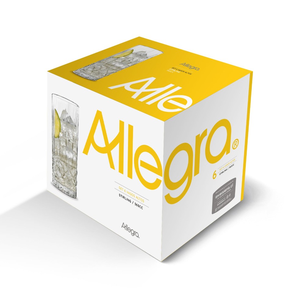 SET DE 6 VASOS ALTOS 360CC STIRLING - 3