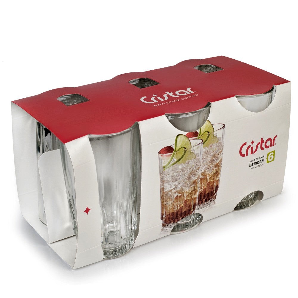 SET DE 6 VASOS ALTOS 331CC PRISMA - 3