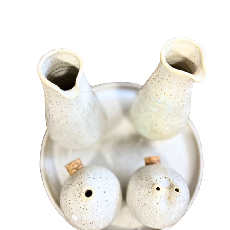 ALCUZA 5 PIEZAS CERAMICA CREMA - 3