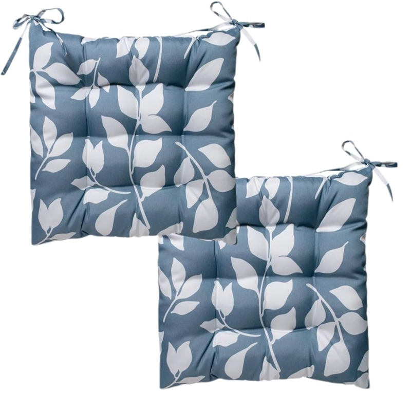 PACK DE 2 COJINES PARA SILLA 40 CM X 40 CM PRADO AZUL - 1