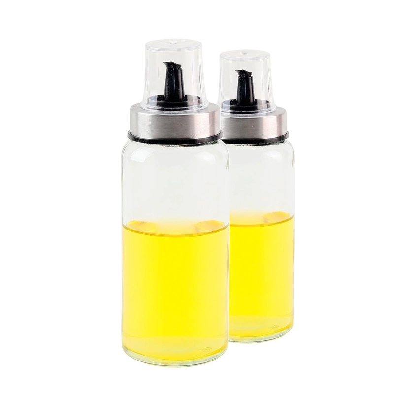 SET ALCUZA VIDRIO 2 BOTELLAS ACEITE Y VINAGRE 250ML ALLEGRA - 2